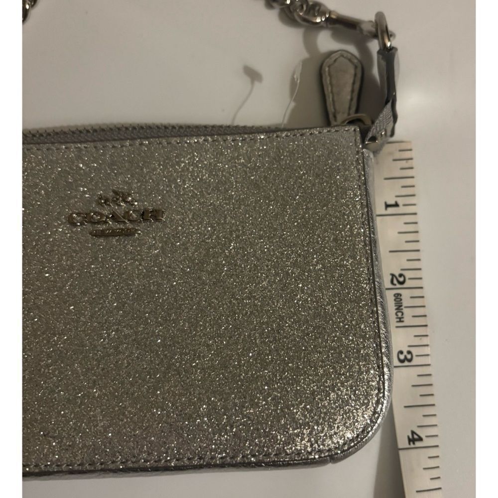 Coach Silver Glitter Wristlet Clutch - Picture 8 of 10